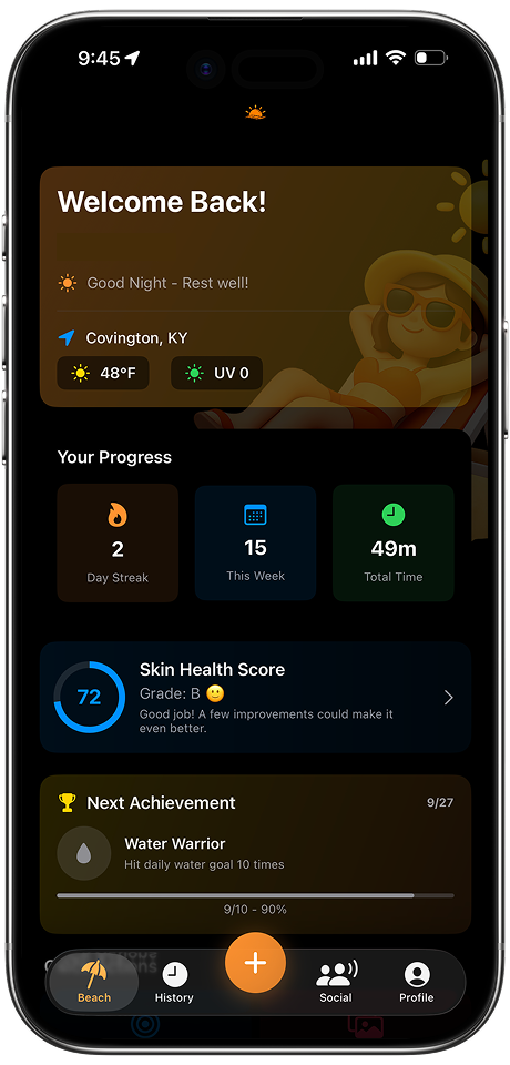 Tanly app home screen preview